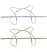 Amazon.com : 2pcs Metal Hairpin Bun Antique X-Shaped Hair  display picture 3
