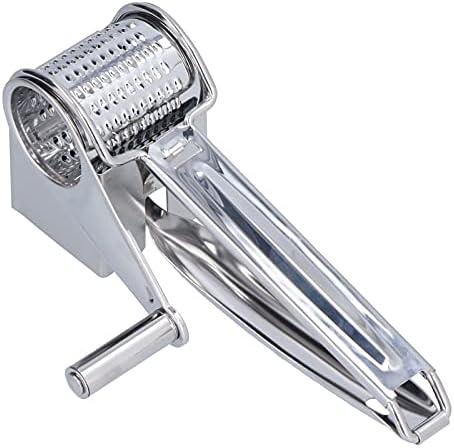 Cheese shredder, manual cheese grinder made of stainless steel, drum grater Stainless steel drums grating hard cheese Drum grater for nuts Manual rotary cheese grater vegetables, walnuts, potatoes