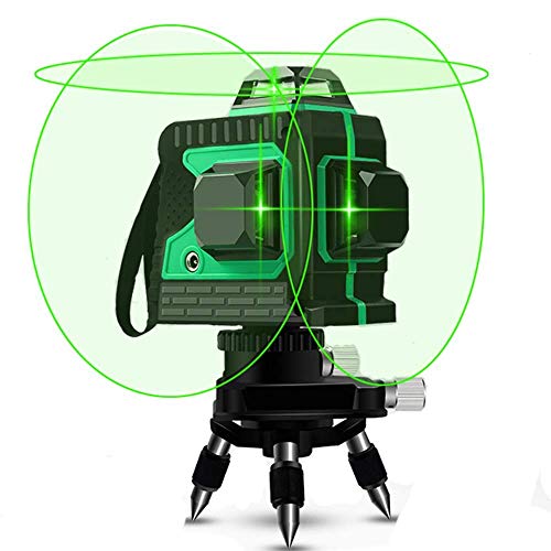 3D Green Beam Laser Level 360-Grad-Kreuzlinien 100 Fuß in Innenräumen - Flugzeugnivellierung und -ausrichtung Laserniveau - mit