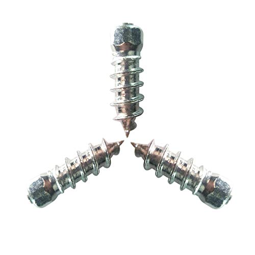 Marrkey Screw Tire Studs for Snowplows, 20MM Anti-Slip Anti-ice Snow Spikes for Car/ATV/SUV/Truck/Motorbike/Snowblower/Forklift/Skid Steer/Mini-Loader/Garden Tractor - Pack of 100