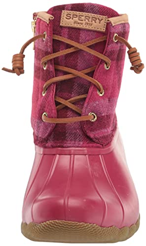 Sperry Women's Saltwater Ankle Boot, Red Plaid, 9.5 #TOP1