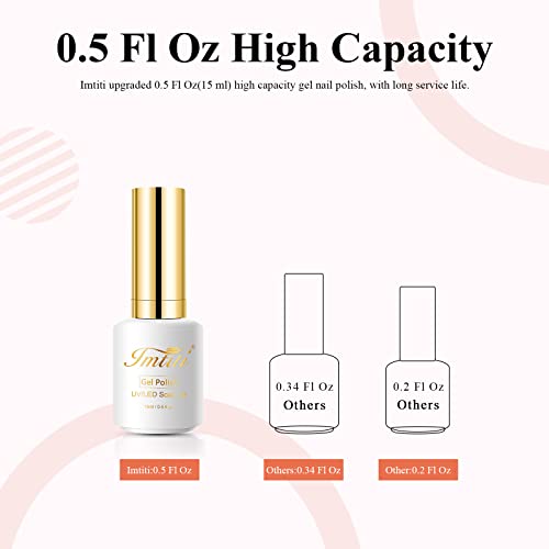 Imtiti Gel Nail Polish, 1 Pcs 15Ml Glitter Orange Color Soak Off Uv Led Nail Gel Polish Nail Art Starter Manicure Salon Diy At Home Nail Lamp Needed #TOP5