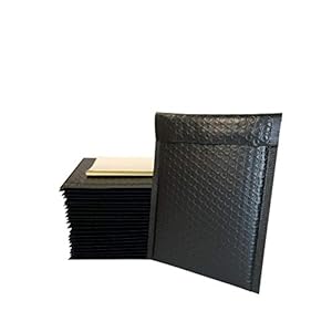 KKA Bubble Mailers 6×10 Matte Black | Poly Envelope and Packaging Bags for mailing/Shipping Small Business Supplies, Lip…