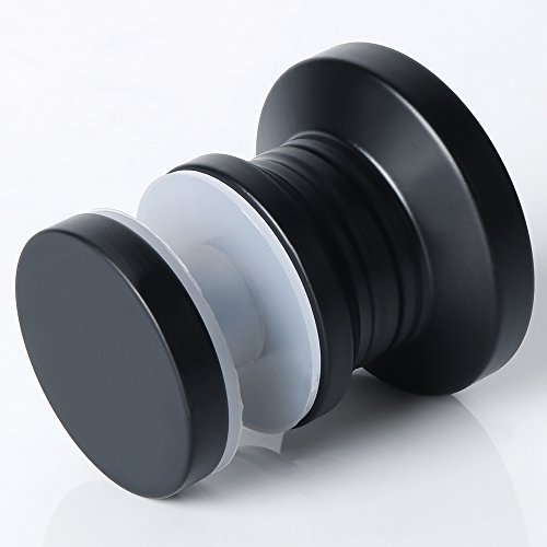 Alise Single Sided Shower Glass Door Knob Handle Pull 1-3/5Inch Dia,Solid Sus304 Stainless Steel Matte Black Finish #TOP5