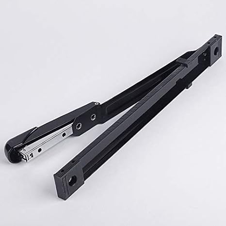 Long Reach Stapler, 25 Sheets Capacity Desktop Stapler with Long Arm, Adjustable Locking Paper Guide, No Jam, Home Office School Commercial Stapler Black