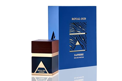 Maison Ghandour Royal Oud Sapphire | Luxury Perfume for Men and Women | Unisex Perfume | Oud Cologne with Cardamom Seed, Violet Blossom & Sandalwood | Oud Perfume For Women & Men | 100ml Eau de Parfum