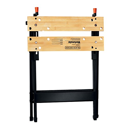 Black+Decker Workmate Portable Workbench, 350-Pound Capacity With Irwin Quick-Grip Clamps, One-Handed, Mini Bar, 6-Inch, 4-Pack (Wm125 & 1964758) #TOP2