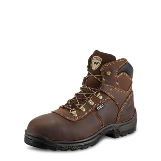 Irish Setter Men's Ely Waterproof 6" Steel Toe Work Boot,Brown,10 D US