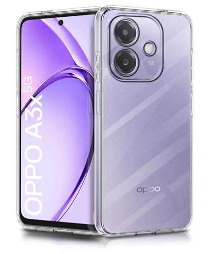 Image of WOW IMAGINE Transparent Back Cover Case for Oppo A3x 5G | A3x 4G | A3 5G | Raised Bumps for Full Device & Camera Protection Shockproof TPU Silicone Back Case Mobile Cover - Transparent