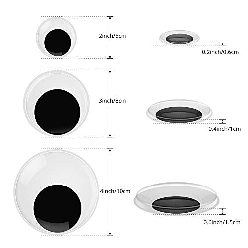 2/3/4 Inch Mixed Googly Wiggle Eyes Self Adhesive Back 6 Pack Large Black Giant Wiggle Googly Eyes Stickers For Diy Scrapbooking Crafts Decorations, Toy Accessories (2 3 4 Inch) #TOP3