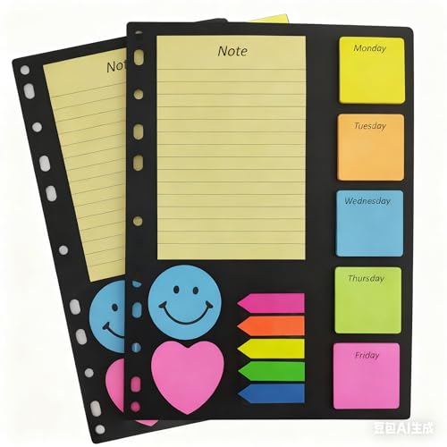 Self-Stick Note Pads,520pcs Vibrant Colors Multi-Shapes for Organized Notes, Enhanced Productivity Ideal for Office Supplies, School Supplies