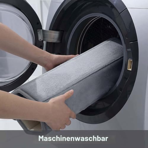 Homaxy Memory Foam Komfortabel Dick Badezimmerteppich, 51 x 76 cm, Grau – Ansicht 5