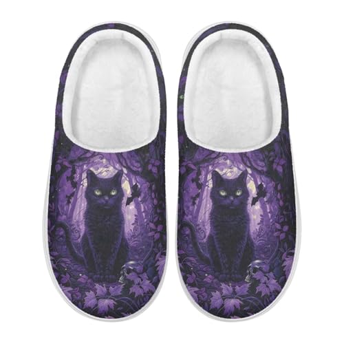 Memory Foam Slippers for Women and Men,Unisex-Adult Fuzzy Flat Slides for All Saints' Day