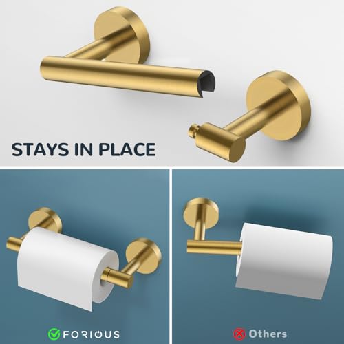FORIOUS Bathroom Accessories, 4-Piece Bathroom Hardware Set - 24" Towel Bar by FORIOUS - Used condition - Image 5