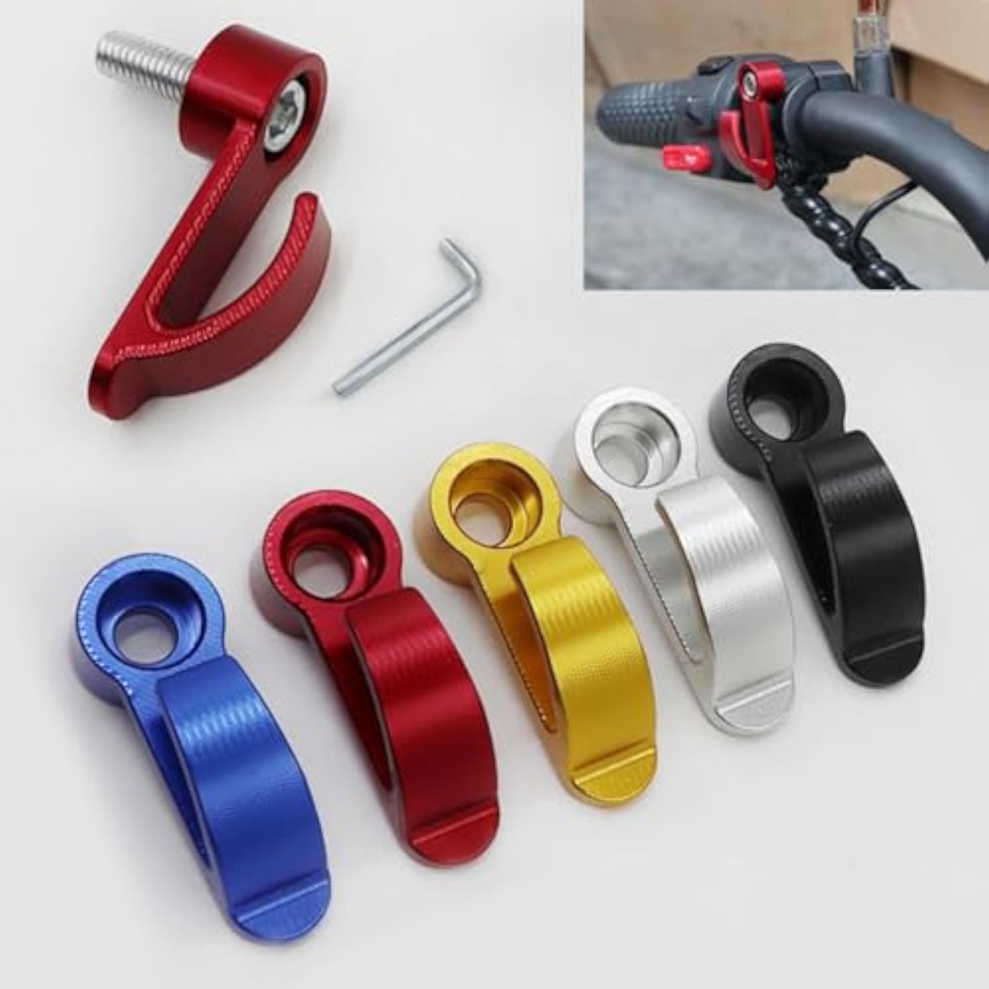 Motorcycle Handlebars Cargo Hook with M6 Screw, Compact Aluminum