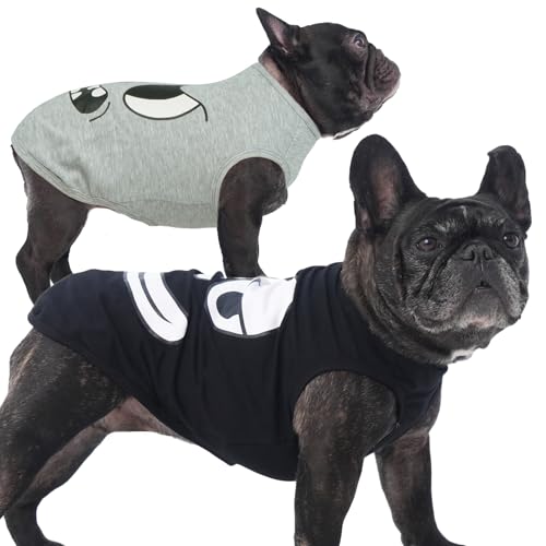 IECOii 2 Pack Pet Tank Top Tee Sleeveless| Medium |Summer Dog Clothes Apparel,Pet Funny Costume Doggy T-Shirts Clothing for Small Dog Puppy Outfit Kee