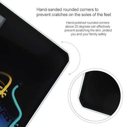 Báscula digital para baño con diseño musical y pantalla LCD grande miniatura 4