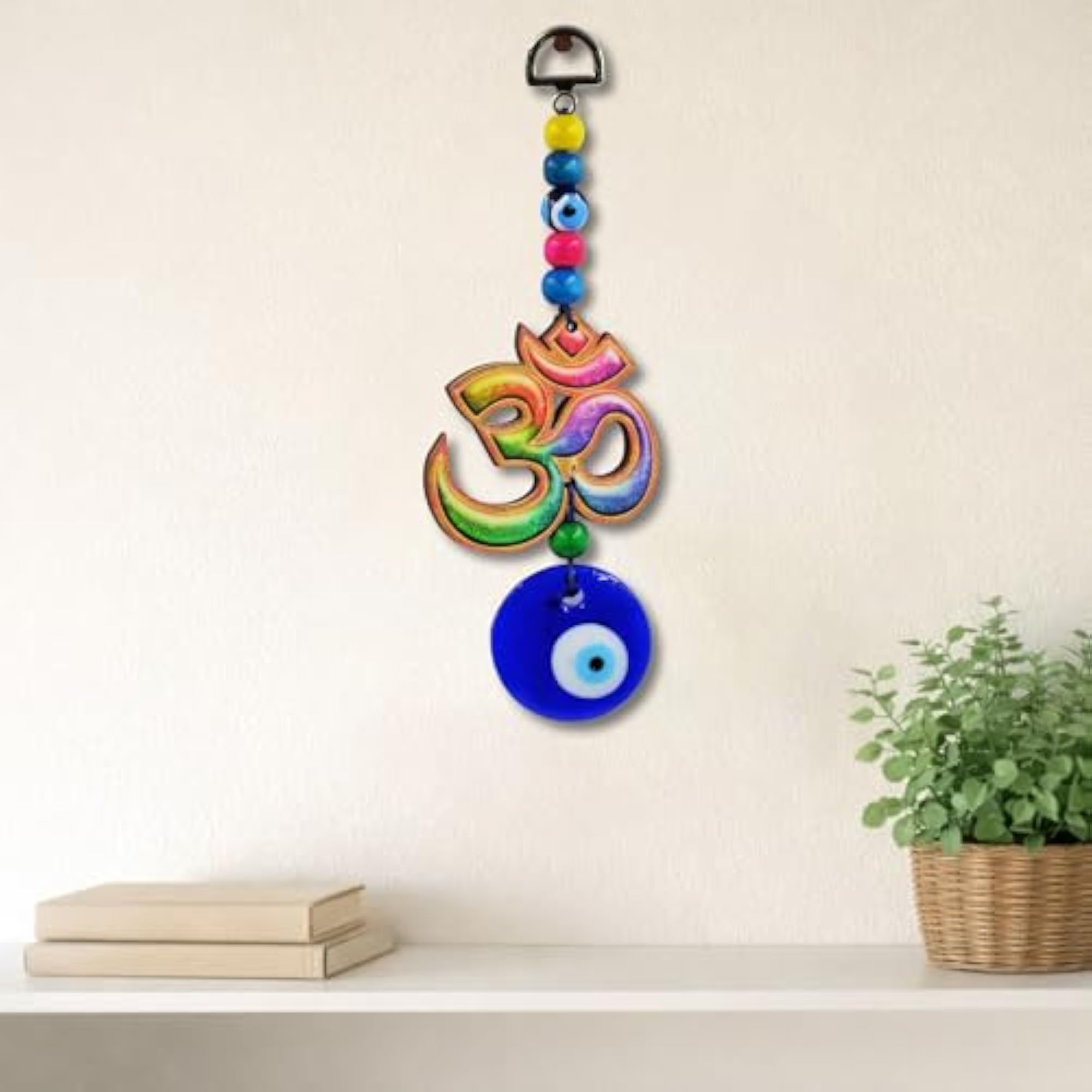 Om Evil Eye Hanging for Home Decor, Good Luck Charm