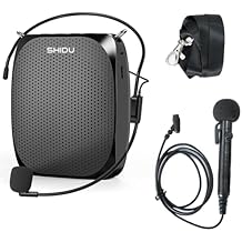 SHIDU Portable Voice Amplifier Microphone Headset and 3.5mm Wired Microphone