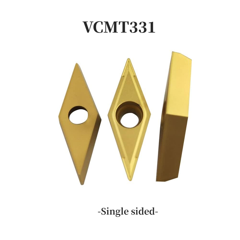 1 porte-outil de tournage en carbure indexable SVJCR1616H16 de 16 mm avec 11 pièces VCMT331/VCMT160404.