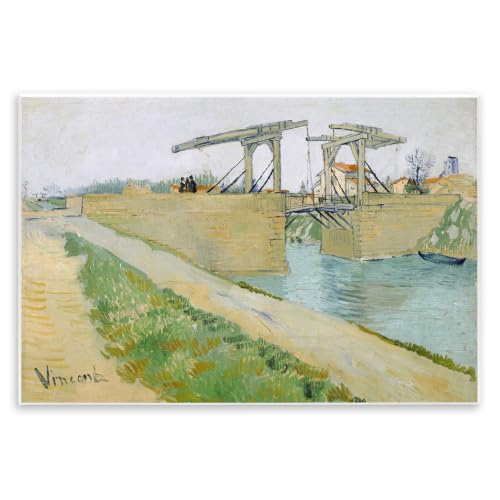 Vincent Van Gogh Bridge, 10 x 15 Inch Mounted Print on Wall Plaque