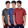 Zynk® Mens T Shirt Pack of 3, Workout Gym Sports Short Sleeve Shirts Men with Reflective Details, Quick Dry Breathable Running Top Men Moisture Wicking Activewear Gym Top, Men T Shirts Multipack S-4XL #1