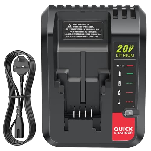 20V Max Lithium Battery Charger for Black & Decker 18V 20V Lithium Ion Battery LLBXR20 LBXR20-OPE LB20 LBX20 LBX4020 LB2X4020 LBXR2020-OPE BL1514 LBXR16 Battery Replacement