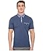 Original Penguin Men's Shadow Stripe Polo Shirt with Chambray Collar