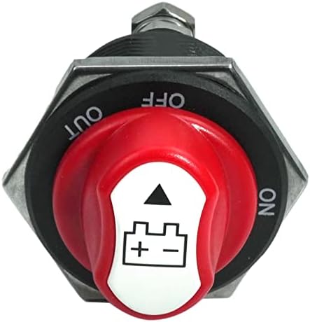 Battery Switch 12-48V Waterproof Battery Main Disconnect Switch Power Cut-Off/Off Kill Switch Max 32V DC 200A Cont 300A Int Suitable for Automotive, Offroad, Truck, Marine, RV, Marine