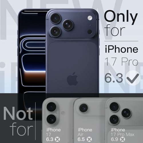 JETech Magnetic Slim Case for iPhone 17 Pro 6.3-Inch Compatible with MagSafe, Camera Lens Full Protection, Ultra-Thin Lightweight Clear Minimalist Protective Phone Cover (Black) by JETech - Image 2