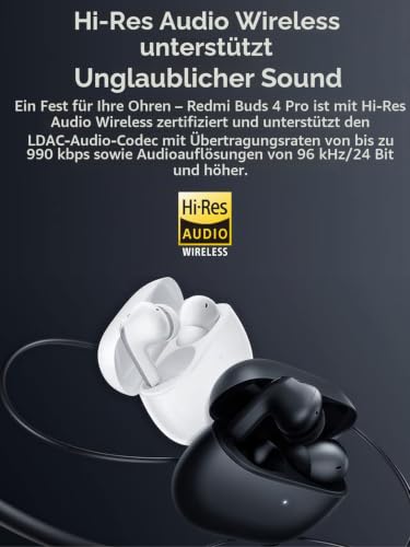 XIAOMI Redmi Buds 4 Pro Headset True Wireless Stereo (TWS) In-Ear Calls/Music Bluetooth White – Ansicht 5