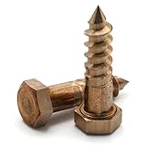 Hex Lag Screws Silicon Bronze - 1/4' x 1' Qty 250