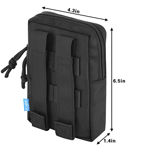 Xxerciz Admin Molle Pouch, Tactical Pouch Edc Emt Utility Bag Waterproof Multi-Purpose Large Capacity Pouch Tool Bag, 1680D Nylon Medical Organizer Bag For Outdoor Activities (Black - Small Size) #TOP1