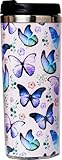 Butterfly Stainless Steel Travel Coffee Mug Double Wall Vacuum Insulated Tumbler Cup with Splash...