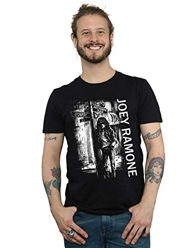 Image of Absolute Cult Joey Ramone Men's Anniversary Crest T-Shirt Black X-Large