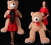MAKOSAS MKS XXL Teddybär Groß | 160 cm Kuschelbär | Riesen Teddy mit strapazierfähigem Reißverschluss | Großer Teddybär mit plüschigem Polyester | Hypoallergenes Kuscheln mit XXL Kuscheltier – Ansicht 4