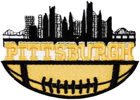 Siam Accs Rugby Fans Pittsburgh City Logo Patch Embroidery American Football Fan Favorite Team Iron On Sew On for Clothing Backpacks Jeans Motorcycle Sew On Custom Jackets Hats Tactical Bags