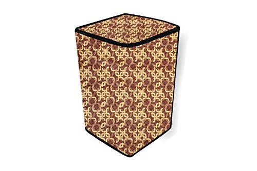 Image of Stylista Top Load Fully Automatic Washing Machine Cover Compatible for IFB 8 kg, 8.5 kg, 9 kg & 9.5 kg, Trellis Pattern Brown