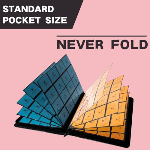 Image of 1000+ Pockets Trading Card Binder, 16-Pocket Card Ablum Compatible with MTG,Sports Cards & Other Standard Size Trading Cards (Pink)