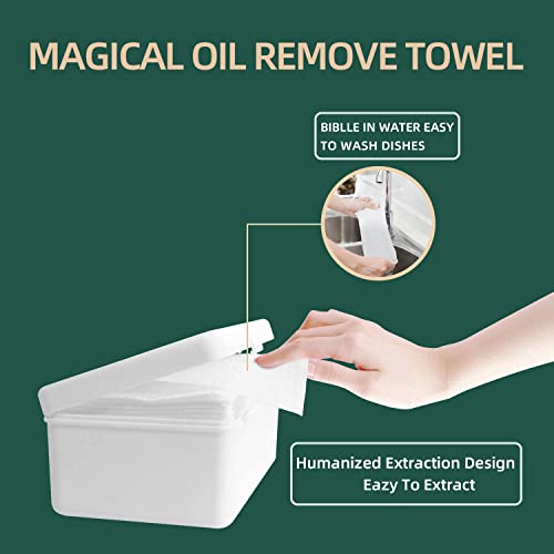 Multi-Surface Cleaning Wipes,Loaded With Dish Soap,Powerful In Grease Removal,Reusable,Ideal Choice To Cleaning Kitchens,Traveling And Camping Essentials,50 Pcs Per Box (50Count（Pack Of 1）) #TOP6