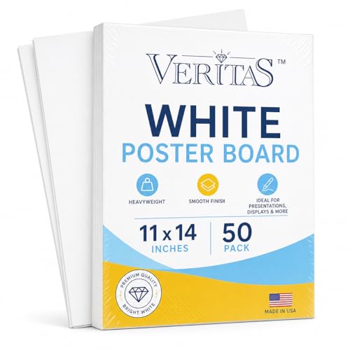 Veritas 11x14 White Poster Board 50 Pack