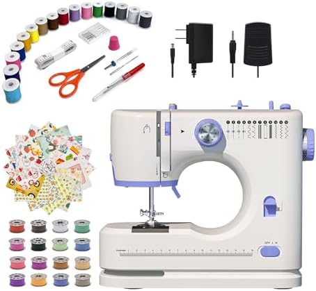 Stoigeld Sewing Machine for Beginners with 20Pcs Fabric & 32Pcs S...