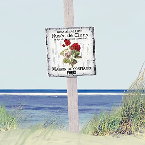 Plaque murale en bois Fleur de dahlia déco entrée - 4