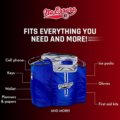 No Errors- Coaches Ball Buddy, Baseball Coach’s Bag - Heavy Duty Baseball Equipment Bag For Coaches With Built-In Cooler - Bag For 6 Gallon Bucket Of Balls, Coaching Equipment, Doubles As A Seat.(Royal Blue) #TOP5