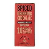 Treehouse Originals Organic Hot Chocolate | 72% Cacao Peruvian Dark Chocolate | Gluten-Free, Soy-Free, Hot Cocoa Mix | 1.2 oz (Spiced, 10 Pack)