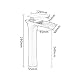 Amadi - Grifo alto de cromo para lavabo