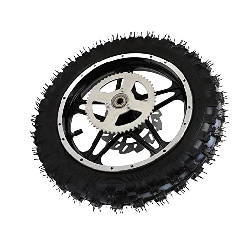 Yctze Roue Arrière 2.5-10 en Caoutchouc et Métal Disque Hors Route pour Motocross - Mini Jante et Pneu