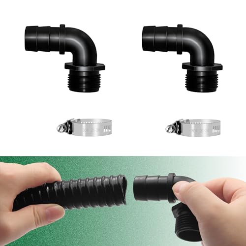 LONGRUNNEW Raccords de Tuyaux de Coude Egal 25mm, Connecteur De Tube Adaptateur De Tuyau En Pvc, Raccords De Tuyau Mâle 32 mm NPT x 25 mm, Pour Tuyau D'eau D'aquarium De Jardin - Ensemble De 4 Pces