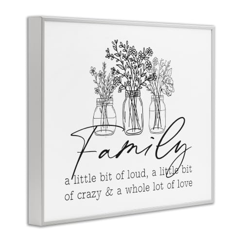 Image of 'Heartwarming Family Phrase Botanical Blossoms'| Framed Giclee Art