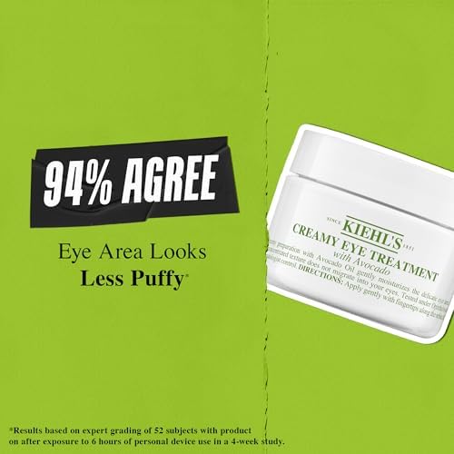 Kiehl's Avocado Eye Treatment, Nourishing and Hydrating Eye Cream, Avocado Oil and Caffeine to Energize and Invigorate Skin, Tired Eyes, 99% Naturally Derived Formula - 0.5 fl oz - 3